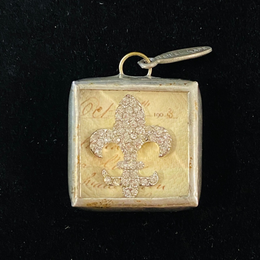 Jewel Kade Crystal Fleur De Lis Eiffel Pendant
